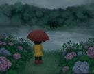 Illustration: A glimpse through the rain.